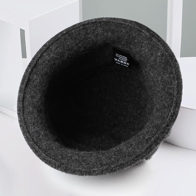 Sumolux Women Beret Hat French Vintage Floral Wool Dress Cloche Classic Winter Hat 1920s - Image 5